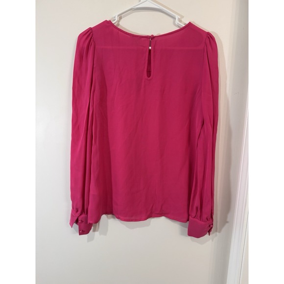 J Crew Blouse Women's Size 0 Pink Silk Crew Neck - Picture 4 of 8